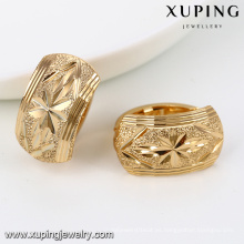 92044-Xuping Jewelry Fashion último diseño 18K oro plateó el pendiente del aro